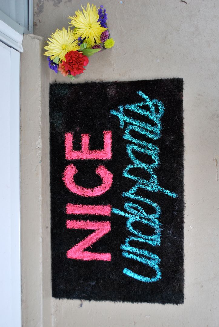 the DIY PAINTED DOORMAT